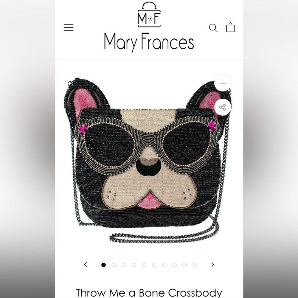 Mary Frances “Throw Me Bone” Crossbody Dog Bag
